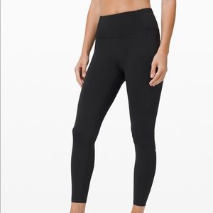 Lululemon Black Fast and Free 25” Leggings Size 18